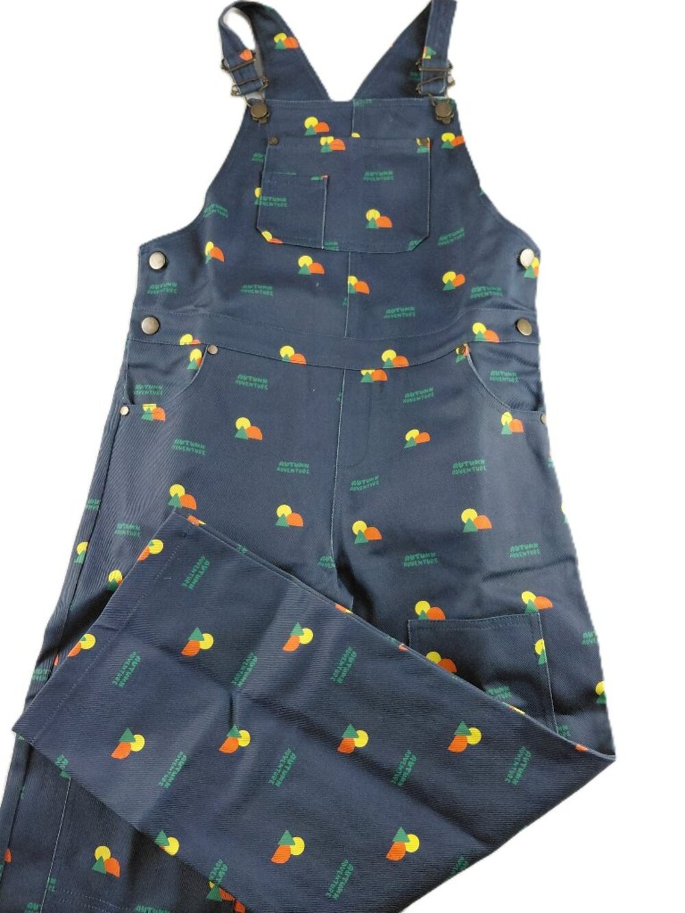 The Sunday Collective Utility Overalls Kids Size 10-11Y Blue Autumn Adventure